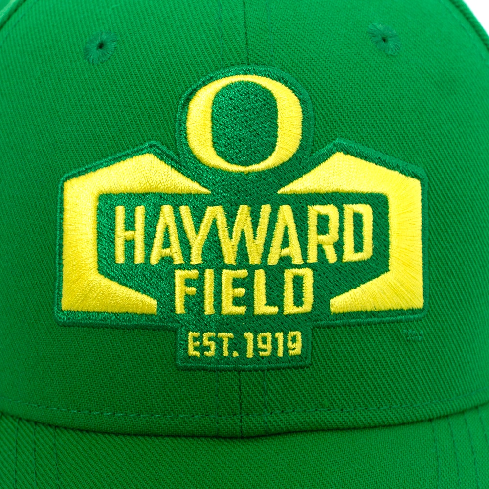Hayward Field, Nike, Green, Curved Bill, Polyester, Accessories, Track & Field, Structured, Classic Oregon O, Grand Stand, Adjustable, Hat, 874956